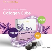 큐브형 저분자 피쉬 콜라겐 비리지않은 독일 피시콜라겐 식이섬유 구연산 칼슘 무화과 페이스트 이소말트 라즈베리맛 블랙베리맛 어류콜라겐 큐브, 12개입 x 5개