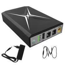 USB 5V2A 5.5x2.5mm 9V1A 12V1A UPS 배터리 백업 10400mAh 리튬 LED 조명 라우드 스피커 WiFi 라우터 Y3ND, 01 no power adapter