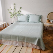 목화솜 풍기인견패드 여름 인면 라지킹 (200X230) 침대패드, 민트/패드형