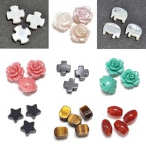 [원석장식-A] 자개 송석꽃 해마 오닉스장식, PE, 19