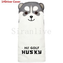 허스키 골프 언 클럽 헤드 커버 PU 및 솜털 소재 9 개/백, 1pcs Driver Cover, 9개