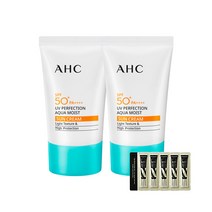 AHC 아쿠아 선크림 50ml x2 + 아이크림 샘플 5매, 단품
