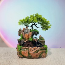 실내분수 자연가습 홈실내 물 분수 거실 장식 가산 풍경 흐르는 폭포 선 정원 풍수 공예, 02 110V US Plug