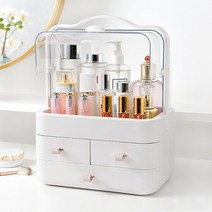 퍼스트레인 3단 화장품 정리함 보관함 메이크업 박스 진열대 생활방수 서랍형 수납 화장대, 혼합컬러, 1개