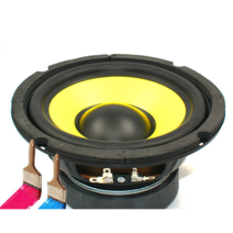 우퍼 중저음 스피커 유닛 미드 레인지 자동차 오디오, 6.5인치 노란색 100 마그네틱