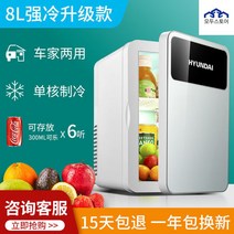 고급 미니 휴대용 차량용 화장품 겸용 인슐린 냉온장고 소형 화장품 냉장고 대용량 실내 차량 냉동고 박스 캠핑 용 무소음 자동차 용 현대, 엘레강스 실버 8L [유리 패널] 차카 겸용