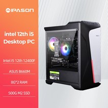 IPASON 게이밍 PC 12 세대 인텔 i5 12400F 1660S 2060 3060 3060Ti DIY 조립 기계 E-스포츠 게이밍, 01 16G 500G_05 12490F 3060TI