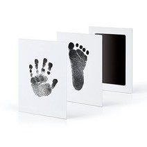 Guxing 아기 손도장 또는 발자국 비접촉 스탬프 패드, 블랙5pcs