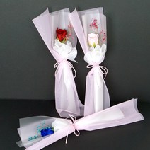 TKE817099프리저브드 한송이장미/프리저브드/드라이플라워/한송이장미/한송이꽃다발/장미꽃다발/안개꽃/안개꽃다발/기념일/꽃선물, 2.프리저브드한송이-연핑크