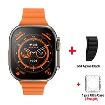 2Pcs/3Pcs/4Pcs ZD8 울트라 맥스 스마트 워치 2.08 "망막 스크린 시리즈 8 49mm 티타늄 합금 NFC ECG, 18 add Alpine Black_02 3 PCS