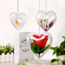 하트 투명공 플라스틱 투명캡슐 아크릴볼 12cm 1P, 투명하트공-12cm