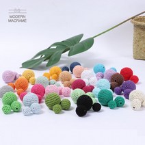 쪽쪽이 클립 만들기 뜨개 구슬 비즈 30mm (26컬러) 마크라메 재료, 15.퍼플