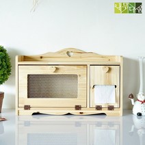 나무다움 원목 다용도 티슈수납함 정리함 다용도수납장, 내추럴