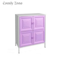Comfy Zone 철제 수납장 베란다 수납장 사물함 철+플라스틱, 딥퍼플