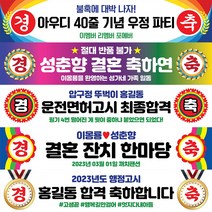 정년 퇴직 퇴임 현수막 퇴임식 축하 승진 은퇴식 플랜카드, 경축02, 사방펀칭+고리마운트4개
