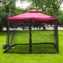 철통 방어 홀딩 파라솔 모기장 실외 캠핑 방충망 사각 캐노피 천막, 상세페이지 참조