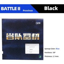 탁구 용품 연습 용품 솔로 729 Friendship Battle 2 시리즈 탁구 고무 전문 여드름 중급 및 고급 탁구 고, 07 Province 38 black