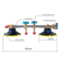 평탄화 레벨링 타일링수동 원활한 돌 심 세터 대리석 접합 150MM 진공 흡입 타일 설치 레벨링 스플라이, 한개옵션0
