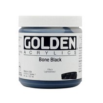[골덴]헤비바디 아크릴물감 473ml 시리즈 1 (색상 선택), 상세설명 참조, [6026000]1040／CarbonBlack