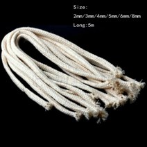 양초 롱 버너 알코올 심지 로프 면 라운드 코튼 등유 오일 램프 2mm 3mm 4mm 5mm 6mm 8mm, [01] 2mm x3m