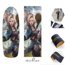 스텀패드 롱보드 스케이트 더블 로커 샌드페이퍼 8423cm 스프레이 전기 스쿠터 스케이트 데크 서핑문신 그립 사포 테이프, 안드로이드 18-1