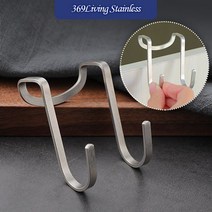 369Living 304 스테인레스 더블 S고리 도어후크 S자 걸이 옷걸이, 1개