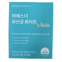 에스더포뮬러 여성건강 질유산균 여에스더 유산균 화이트 500mg x 30캡슐 1개월분, 상세페이지 참조, 상세페이지 참조