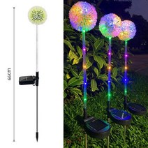 원예 가드닝 LED 태양 조명 야외 정원 장식 인공 꽃 3 헤드 민들레 램프 마당 웨딩, 01 RGB-1Head-16LED_02 2 Pieces