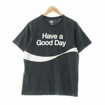 유니클로 유니클로콜라보 그레이 면 라운드반팔티 남자 M [100] 5547