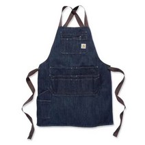 칼하트 앞치마 블랙 다용도 캠핑 카페 목공 미술 요리 바리스타 쉐프 야외 다목적 툴링 남성과 여성 데님 커피 숍 작업 바지, 진 블루, 진 블루, 1개