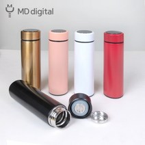 MDT 보온 보냉 온도표시 스텐 스마트 온도계 텀블러 500ml - 블랙