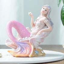 씽로드 고급 인어 공주 모형 세라믹 장식 실내 인테리어 수족관 장식, 3103