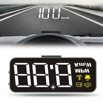 자동차 OBD2 헤드 업 디스플레이 앞 유리 속도 프로젝터 KMH/마일 수온 전압계, 한개옵션0