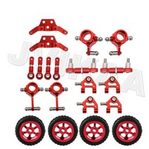 Wltoys-P929 P939 K979 1/28 금속 충격 흡수 스티어링 컵 스윙 암 풀 세트 RC 자동차 업그레이드 부품, 06 Red C