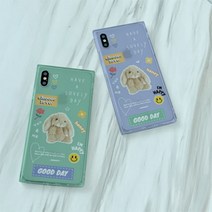 [바보사랑] [호환용] 쿨쿨잠 굿데이러브버니4 아이폰큐브케이스, 기종선택:아이폰11PROMAX / 디자인선택:민트, 상세 설명 참조