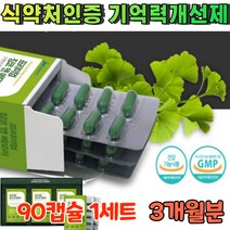 식약처인증 개선제 두뇌 에좋은 건망증 보조제 징코 은행잎추출물 뇌 건강 식품 영양제 좋아지는 개선 약국 보충제 식약청 기능성 인정 브레인 은행나무 추출 플러스