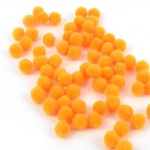 털방울 폼폼이 10mm 주황 파스텔 밍크볼 솜방울 실뭉치 어린이집