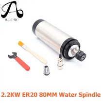 스핀들 모터 2.2KW ER20 80MM 수냉 스핀들 CNC 조각 밀링 머신, 220V