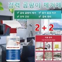 1+1화장실 곰팡이제거제 타일 벽 가정용 타일 벽 곰팡이 제거제 욕실청소세제 벽지곰팡이제거, 60ml*6