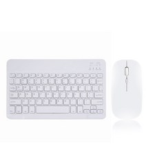 무선 블루투스 키보드 마우스 레노버 패드 프로 탭 2 3 4 8 10 플러스 M10 FHD P12 P11 P10 P8 E7 E8 E10 요가 도서 10.1 태블릿, French Layout, White and Mouse
