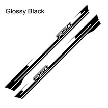 지게차 부품 픽업 도어 사이드 스티커 트럭 그래픽 바디 롱 장식 스티커 비닐 데칼 커버 자동차 액세서리 ford f150 raptor ranger, 글로시 블랙