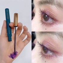 마스카라 5 색 스키니 마스카라 매직 컬러 방수 마스카라 실크 섬유 속눈썹 마스카라 스테이 롱 슬림 컬러풀 마스카라 화장품, 03 퍼플