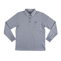 도트무늬 남자 데일리 카라 긴팔 티셔츠 봄 패션 상의