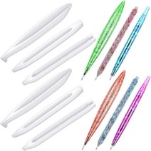 6 PCS 실리콘 펜 몰드 수지 금형 펜 주조 금형 볼펜 에폭시 주조 금형 DIY 펜 촛불 공예품 만들기, 하나, 하얀색