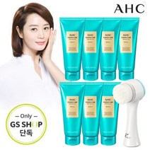 GS AHC 에센스 케어 클렌징 폼 150ml 7개+클렌징 브러시 906133, 색상:선택 : 100-01 폼+브러시