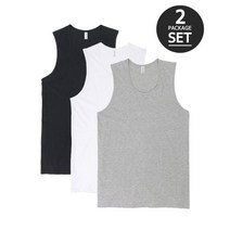 커스텀어클락 2팩 레이어드 슬리브리스 나시 티셔츠 COOSTS074