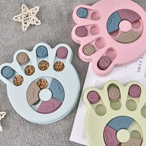 [구구번지]강아지 애완동물훈련 퍼즐 장난감 개 대화 형 느린 먹는 장난감 반련묘 반련견 분리불안 해소 치매예방, 핑크