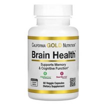 California Gold Nutrition 두뇌건강 영양제 인지력 기억력 상승 60 베지캡슐