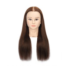 비너스가발 50%인모 50.8cm 커트연습전용 드라이가발, 50인모 50.8cm 브라운