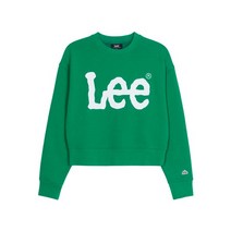 LEE 우먼스 빅 트위치 크롭 맨투맨 그린 YE